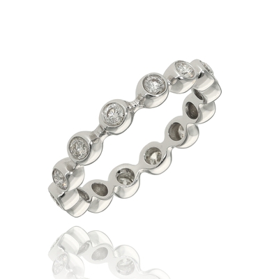 Fehér arany gyűrű 57-es méret (B23325_3I)